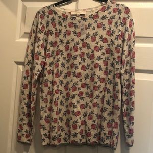 Beautiful NEW WITH TAGS Loft Sweater floral print